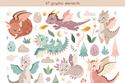 Cute dragons girls collection, an Animal Illustration by JulzaArt (Thumbnail 2 of 10)