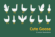 Cute goose. Funny birds, kids set, an Animal Illustration by Good Studio (Thumbnail 1 of 7)