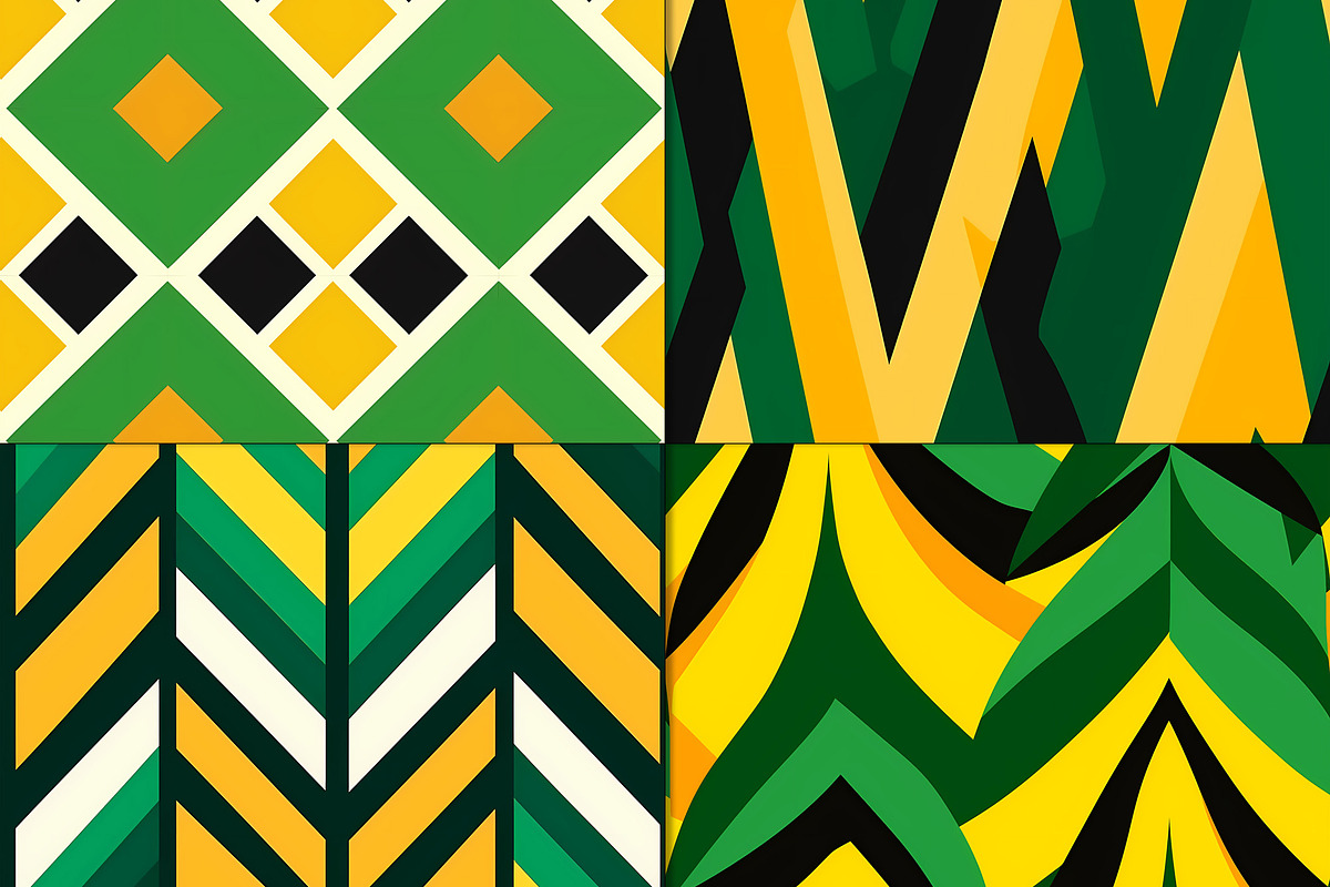 20 Seamless Jamaica-inspired Pattern, a Pattern Graphic by Nordic Design (Photo 7 of 9)