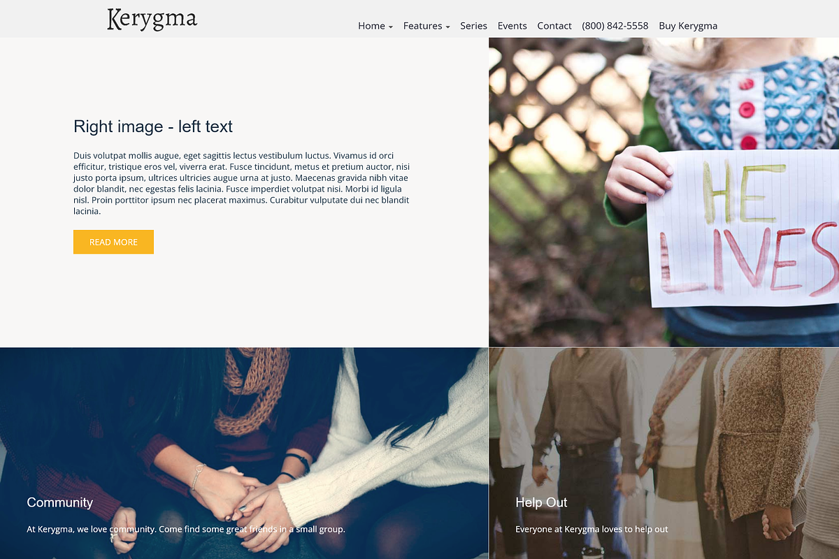 Kerygma - Church WordPress Theme, a WordPress Template by Organized Themes (Photo 4 of 5)
