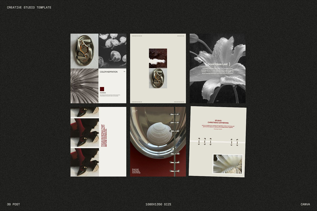 Creative Studio Instagram Template, a Social Media Template by Mia Branding Studio (Photo 1 of 4)