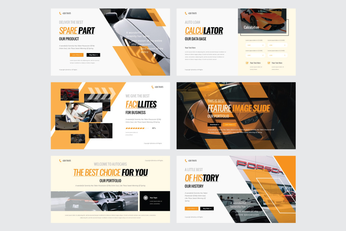 AUTOCARS - Powerpoint Template, a Presentation Template by Shafura (Photo 4 of 6)