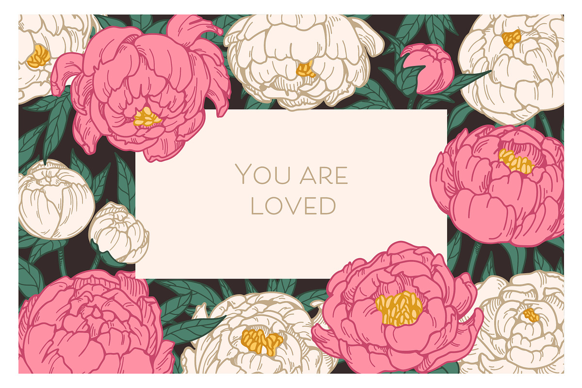 Floral wedding card backgrounds set, a Decorative Illustration by Good Studio (Photo 7 of 10)