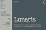 Lunaris - Serif Font Family, a Serif Font by Artistic & Unique (Thumbnail 9 of 14)