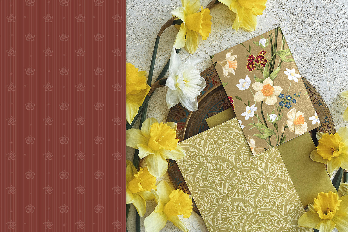 Vintage Garden Pattern Collection, a Pattern Graphic by PenguinArtStudio (Photo 5 of 8)