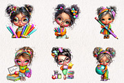 Whimsical Cute Teacher Clipart, a Seasonal Illustration by CreationArt (Thumbnail 4 of 7)