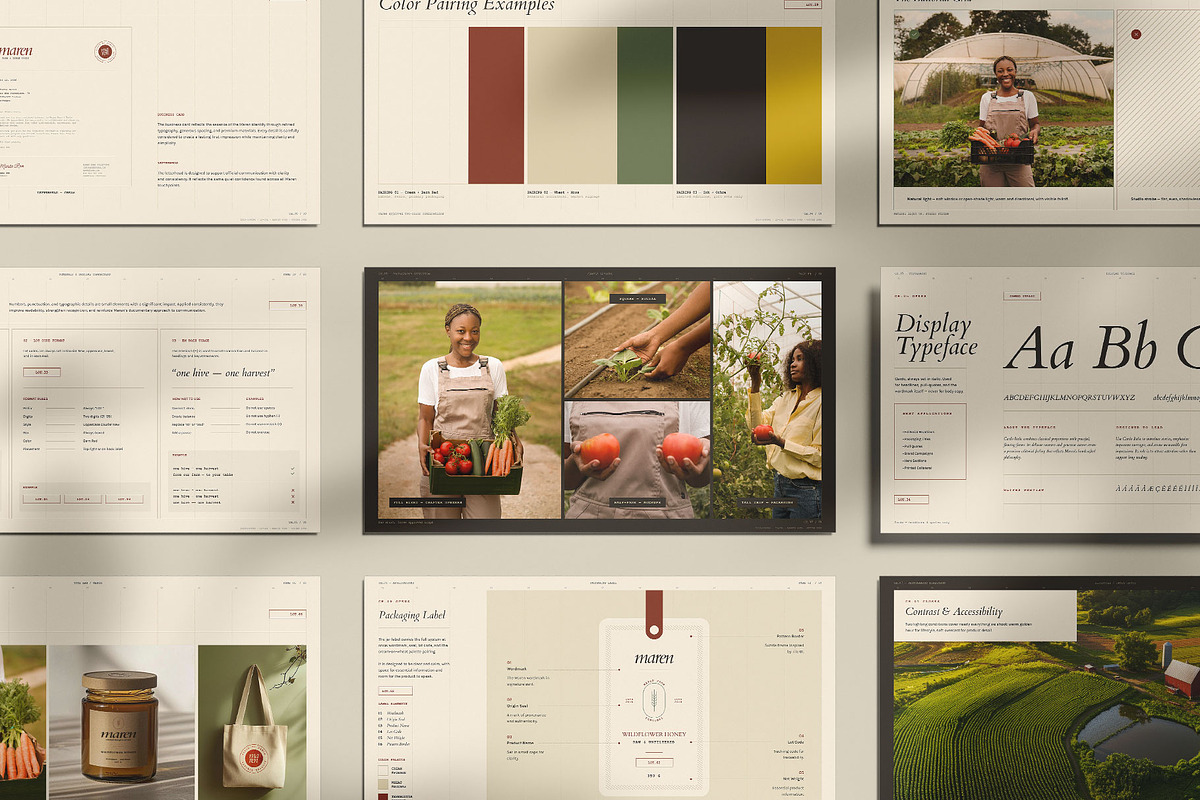 MAREN/ Brand Guidelines Template, a Presentation Template by Leleka.Store (Photo 2 of 23)