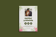 Painted Floral Wedding Invitation, an Invitation Template by iDoodle Studio (Thumbnail 3 of 4)