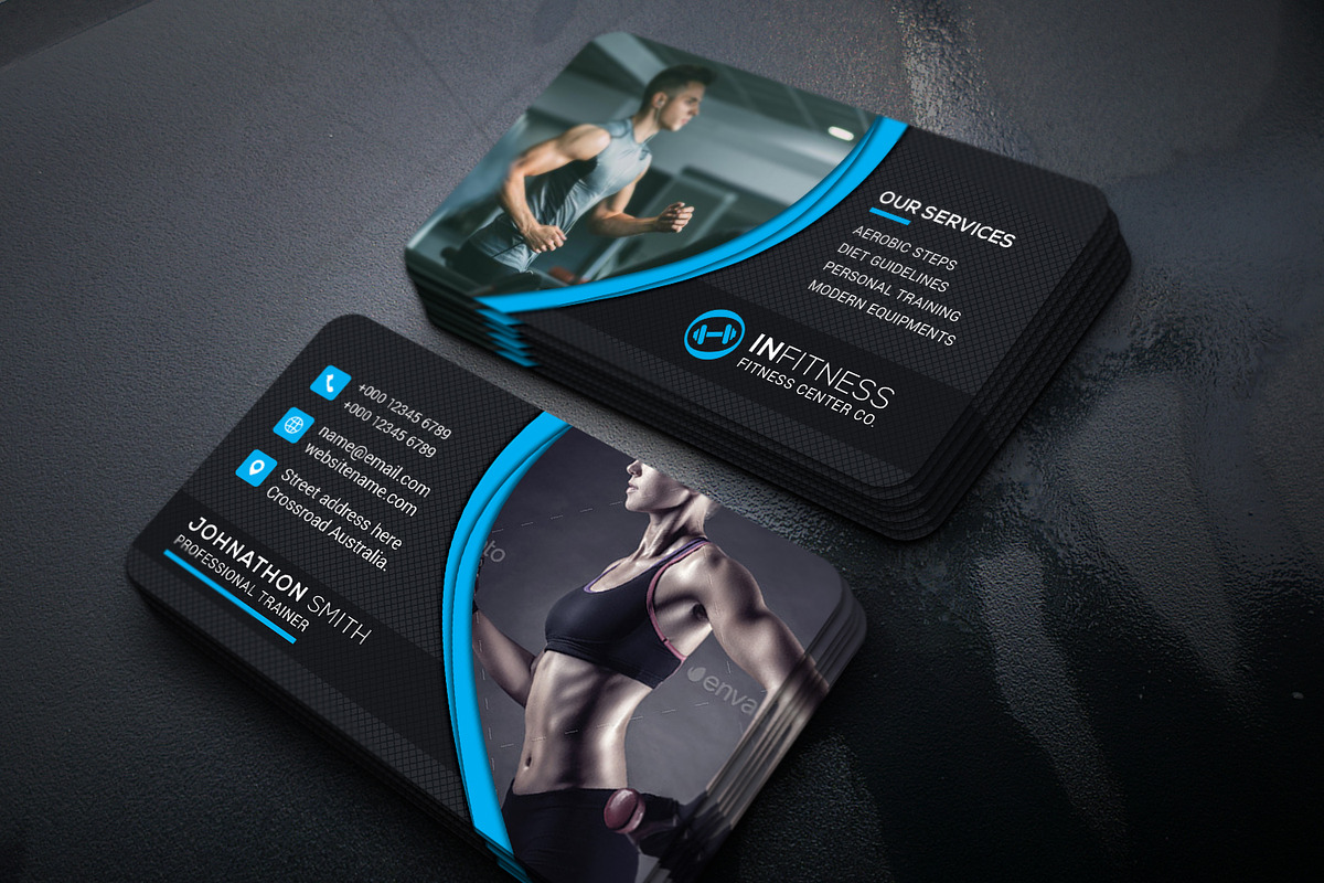 Fitness Business Card, a Business Card Template by Creative_Arts (Photo 4 of 4)