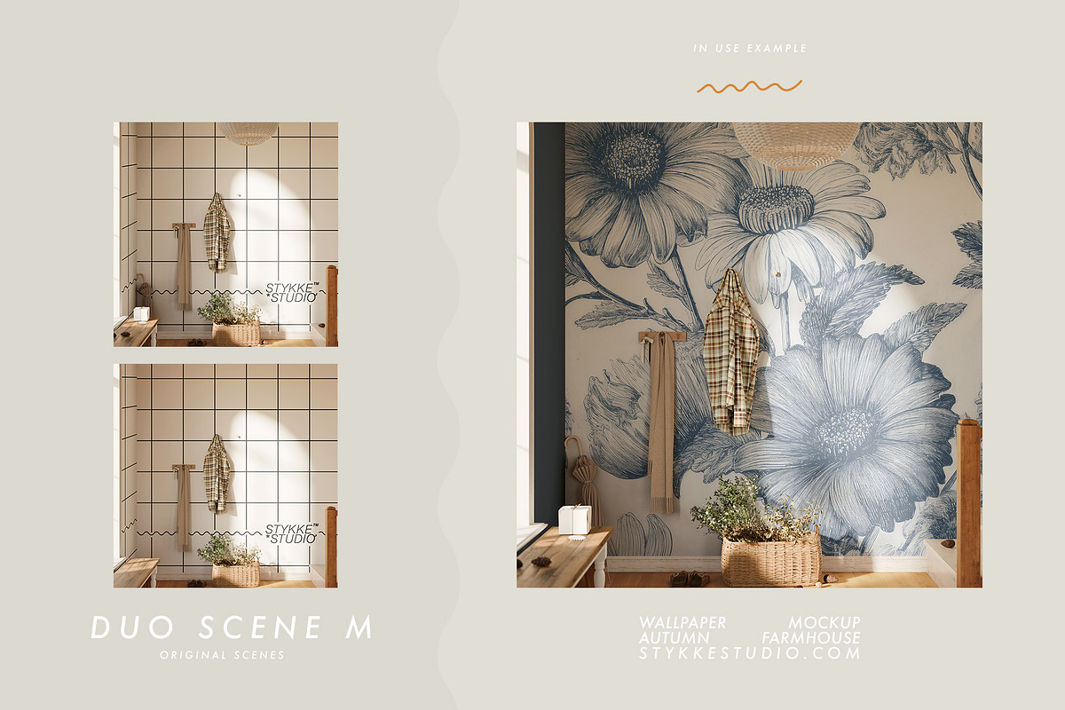 Autumn Farmhouse | WALLPAPER MOCKUP, a Household Mockup by Stykke Studio (Photo 14 of 22)