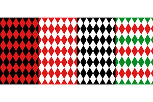 Circus Harlequin Seamless Patterns