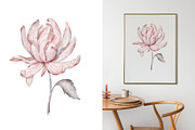Dusty pink watercolor floral set, a Graphic by TatiArti (Thumbnail 7 of 12)