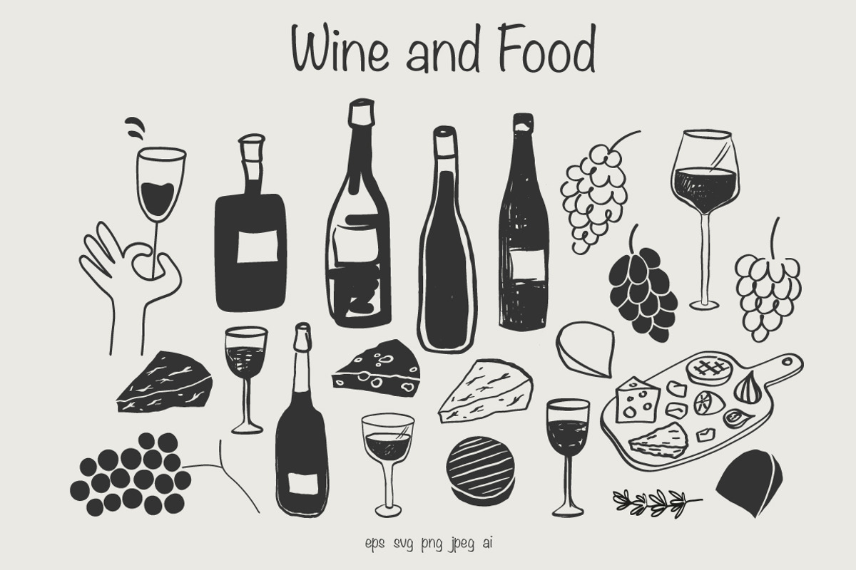 Aesthetic Vine / Winery and Food, an Object Graphic by Oxi An illustrator (Photo 1 of 7)