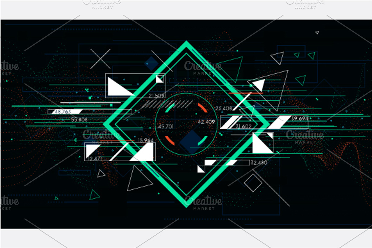 9 Tech futuristic backgrounds, a Technology Illustration by MaximGertsen