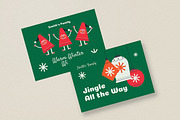 Holiday Retro Christmas Card, a Card Template by Guuver (Thumbnail 3 of 3)