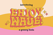 Enjoy Wave - A Groovy Font, a Sans Serif Font by RedyStudio (Thumbnail 1 of 10)