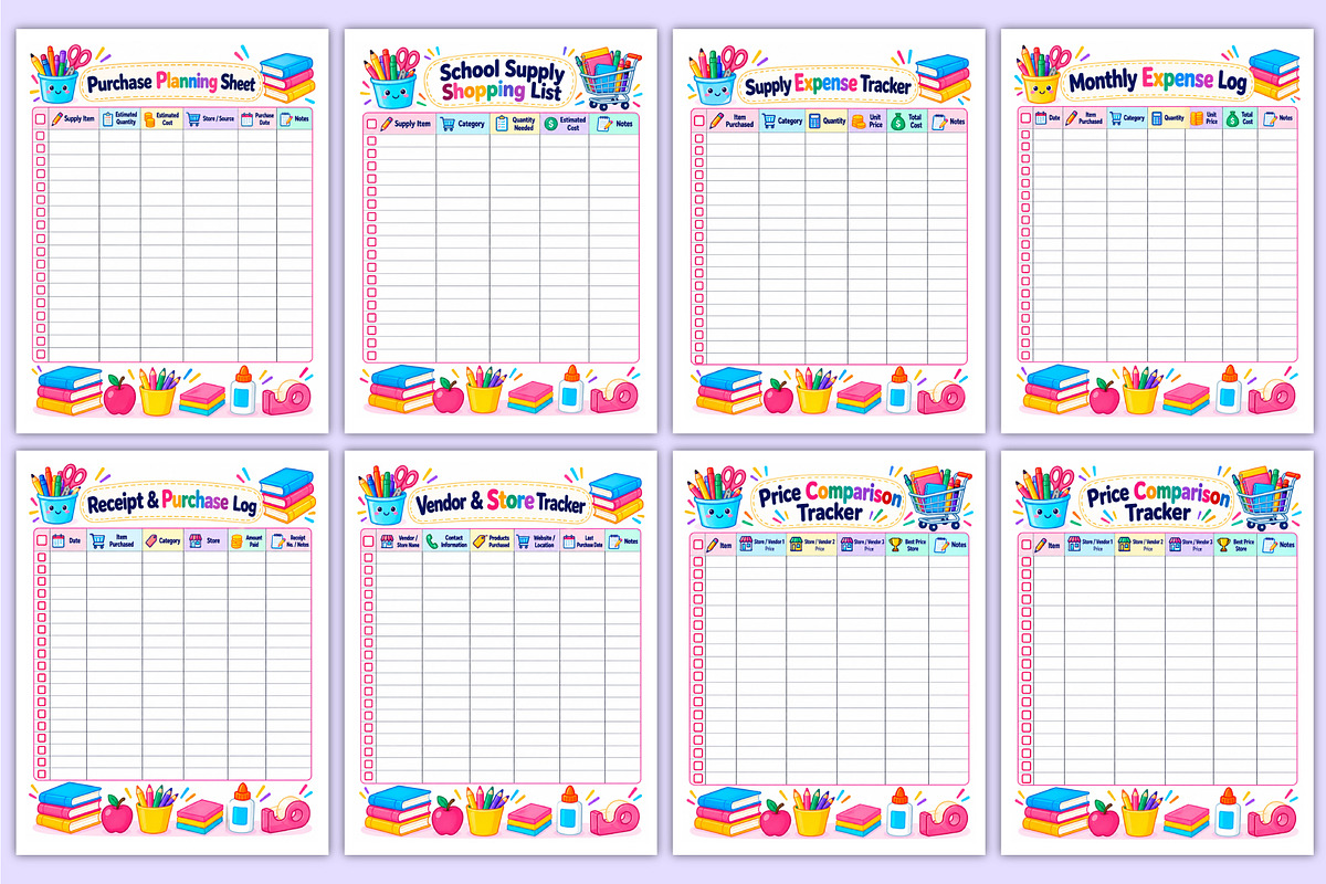 Classroom Supply & Budget Tracker, a Stationery Template by Mustafiz (Photo 3 of 4)