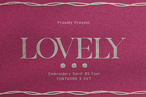 Lovely - Embroidery Serif BX Font