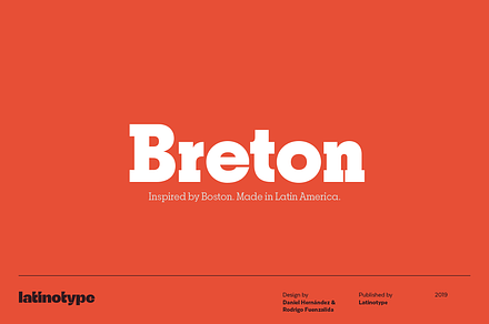 Breton, a Slab Serif Font by Latinotype