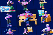 Coffee Culture: 3D Character Illustr, a Characters & Person 3D Model by orenjidesign (Thumbnail 7 of 8)