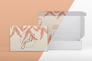 Cardboard Mailer Box Mockup Set