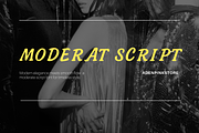 Moderat Script Elegant Natural Flow, a Script Font by adenpinkstore (Thumbnail 1 of 7)