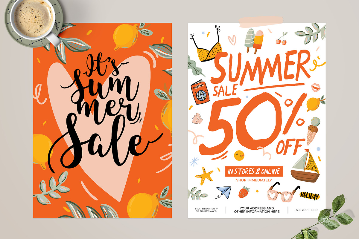 Summer Sale Posters, an Object Graphic by Ruslana Lubenets (Photo 2 of 10)
