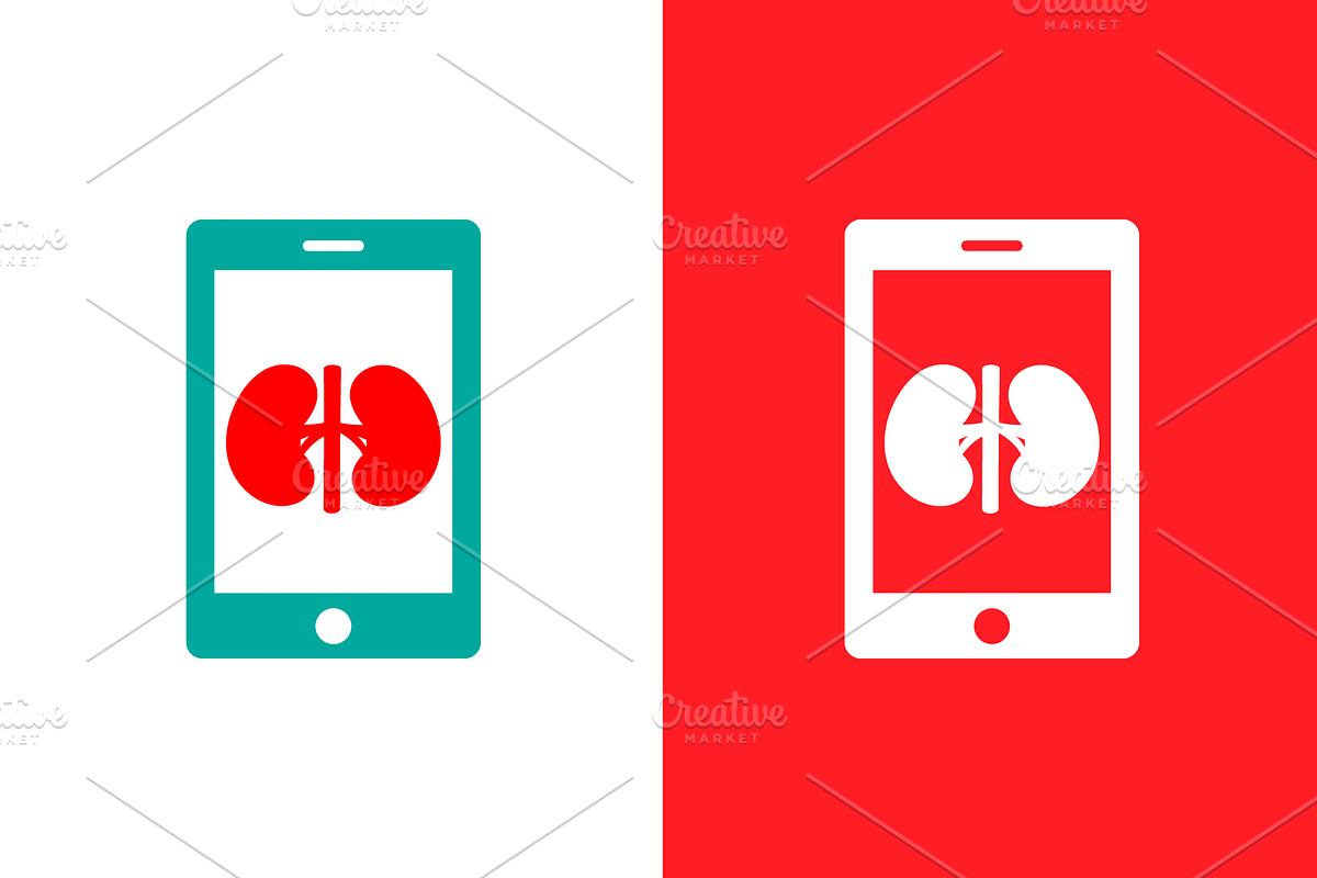Kidneys and phone logo combination, a Healthcare Illustration by GraphiShop