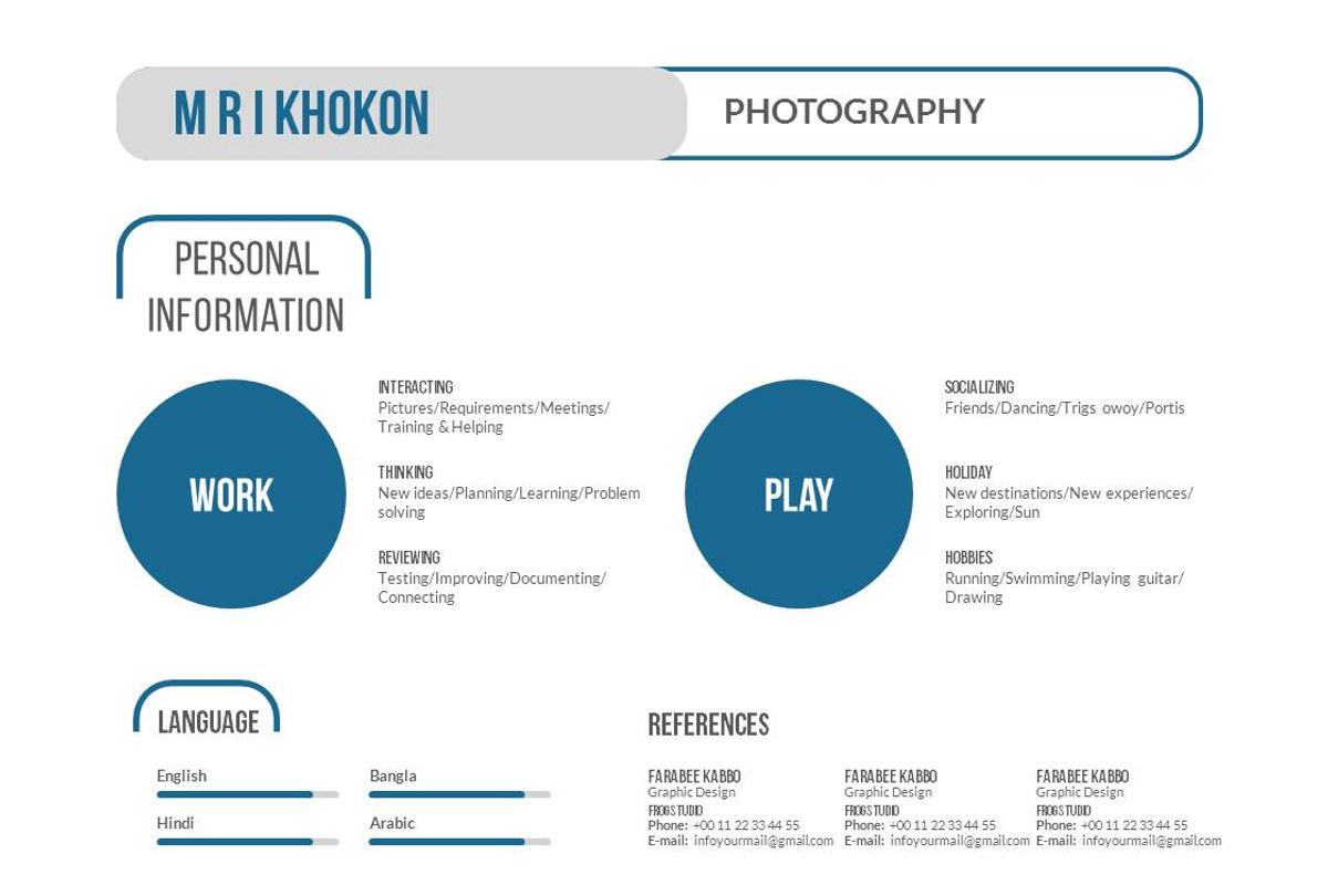 Photography CV PowerPoint Templates, a Presentation Template by MRI STUDIO (Photo 7 of 13)