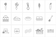 Farming & gardening line icon set, an Outline Icon by NatalieArtShop (Thumbnail 8 of 16)