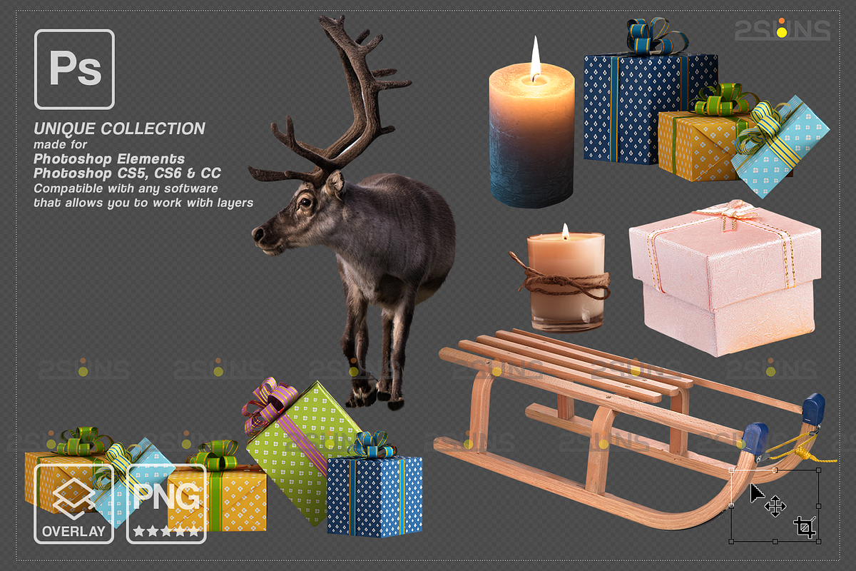 Christmas Photoshop overlay, an Object Graphic by 2SUNS (Photo 6 of 9)