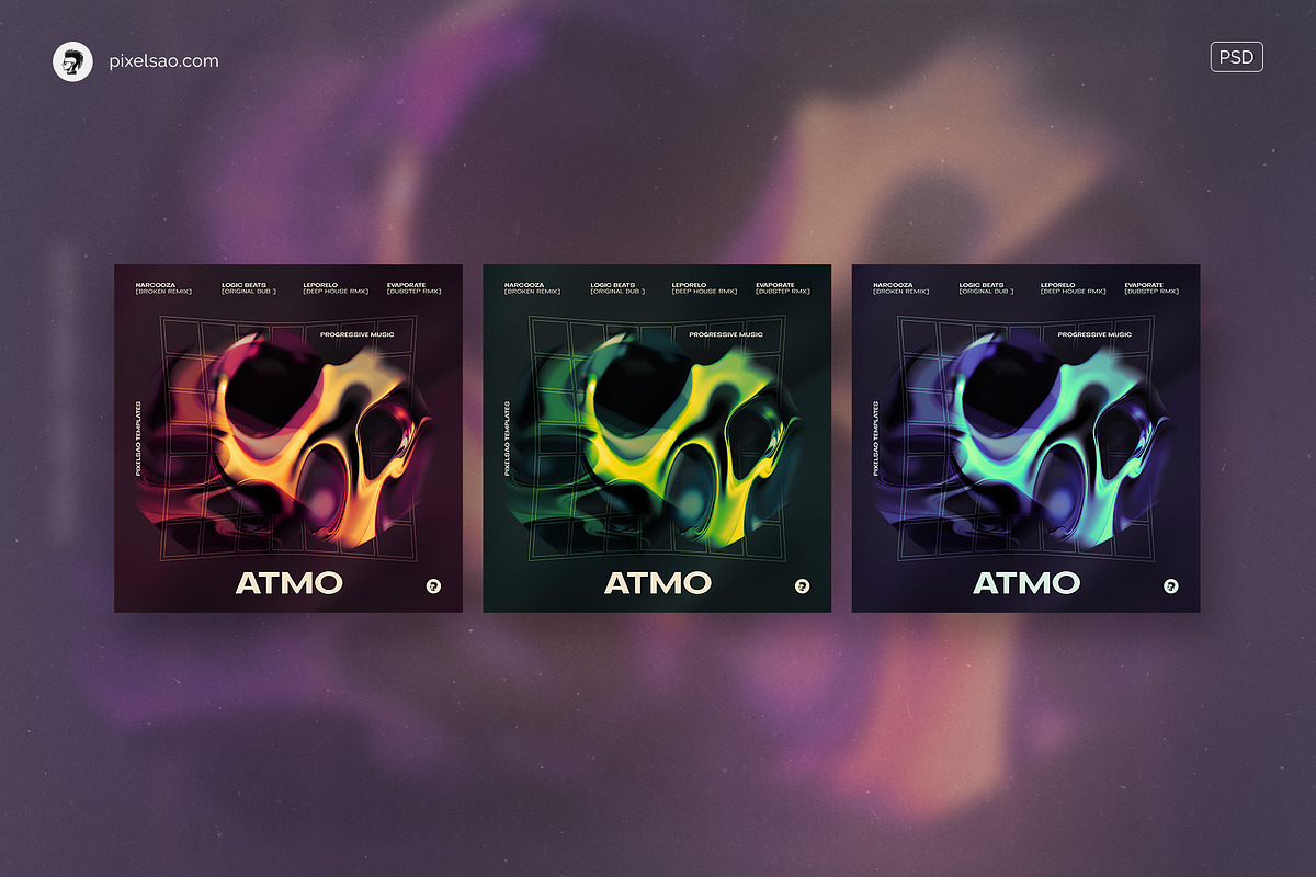 Atmo – Progressive Album Cover Art, a Social Media Template by pixelsao (Photo 2 of 2)