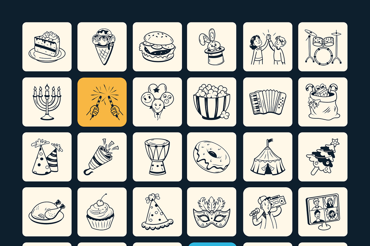 Party and Celebration Doodles Icon, an Object Graphic by Brickclay (Photo 7 of 8)