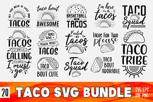 Tacos and Fiesta SVG Bundle