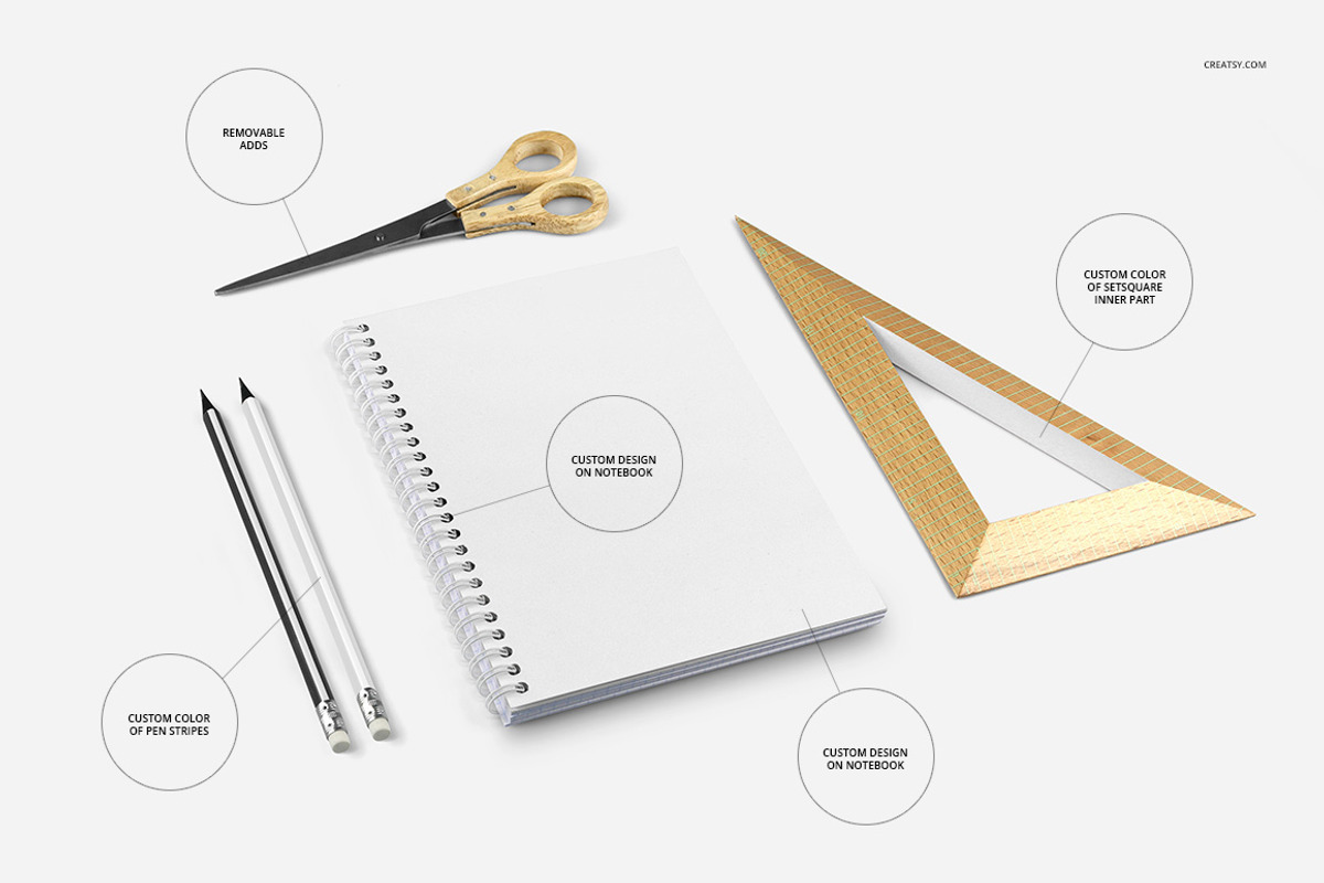 Notebook Mockup Set, a Print Template by creatsy4 (Photo 6 of 9)