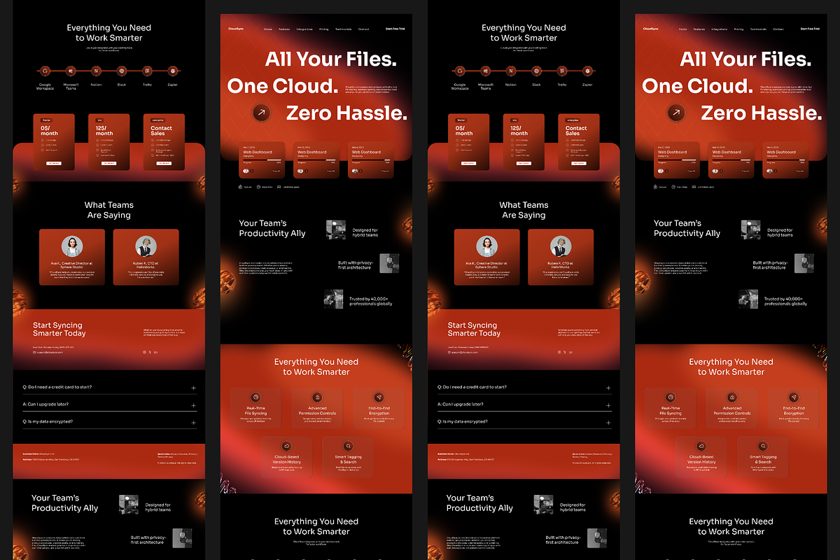 Figma SaaS Product Landing Page, a Landing Page Template by Musara (Photo 4 of 5)