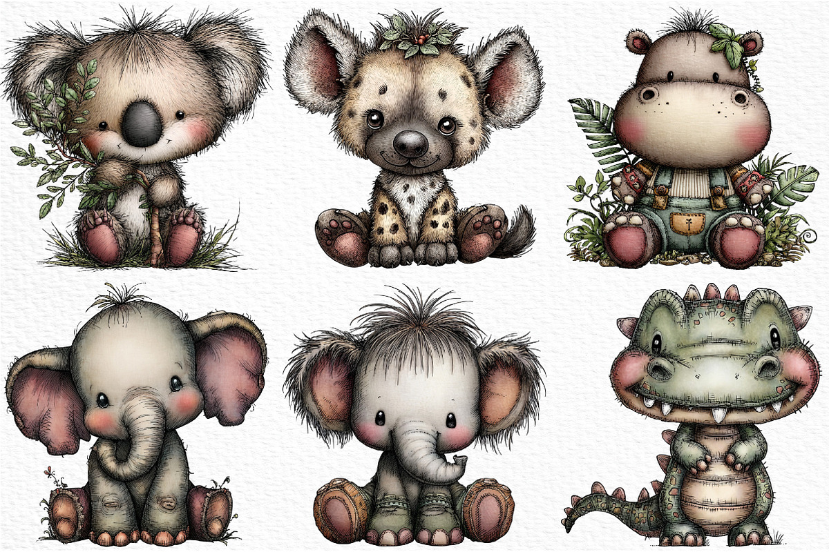 Jungle Animal Clipart - Cute Animal, an Illustration by Craft Nest (Photo 6 of 6)
