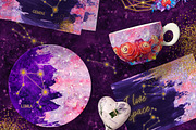 Galaxy floral watercolor collection, a Texture Illustration by UlitkaStudio (Thumbnail 3 of 27)