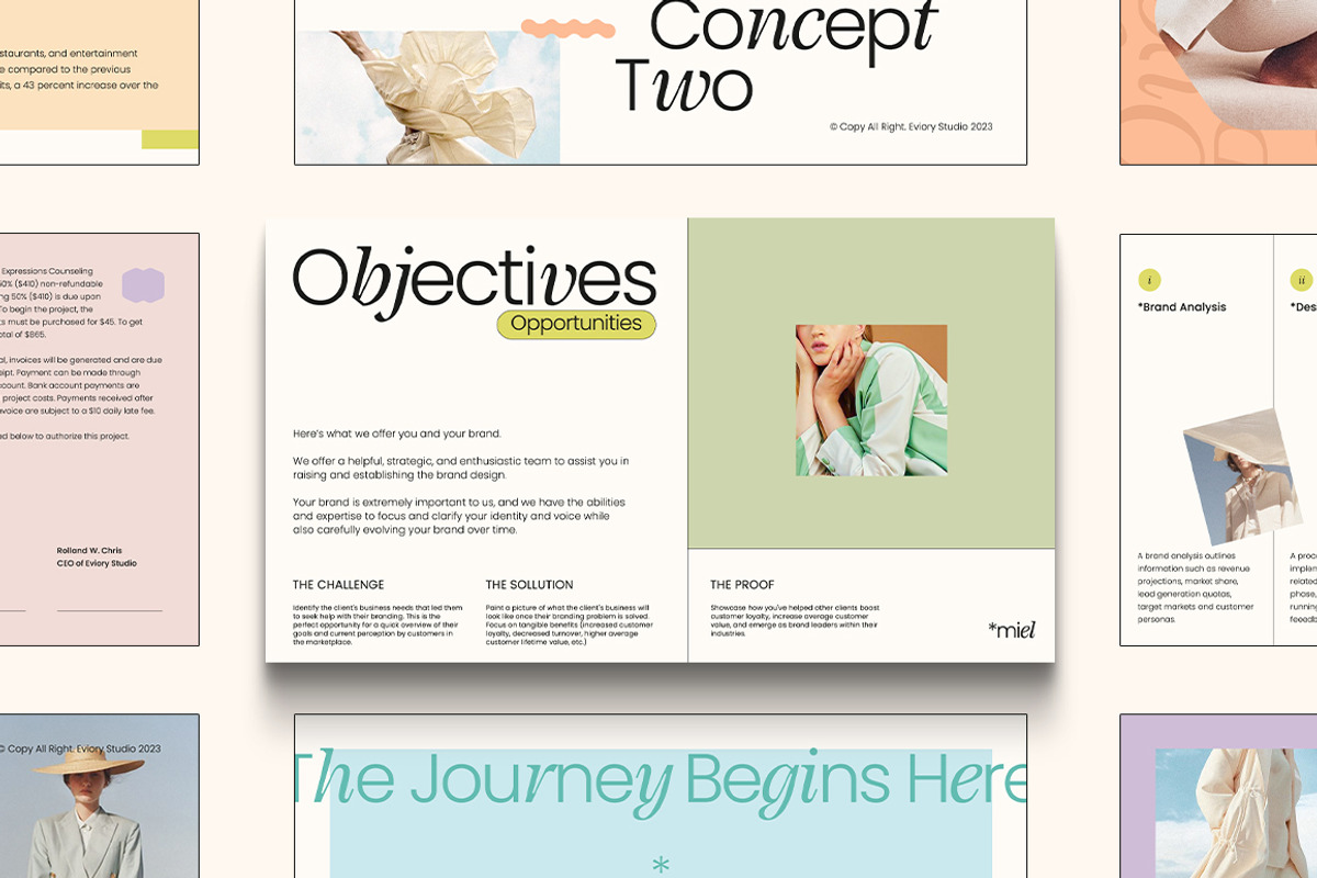 MIEL / Brand Proposal, a Presentation Template by Eviory (Photo 4 of 9)