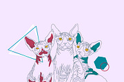The cats, an Animal Illustration by 2D/3D (Thumbnail 5 of 5)