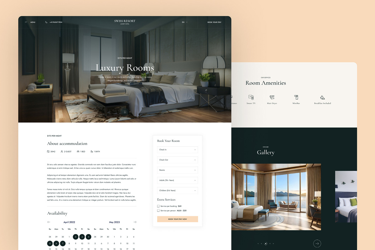 Swiss Resort — Hotel HTML Template, a HTML Template by CreativeLayerss (Photo 3 of 3)