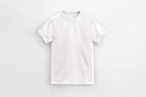 round neck basic white t-shirt