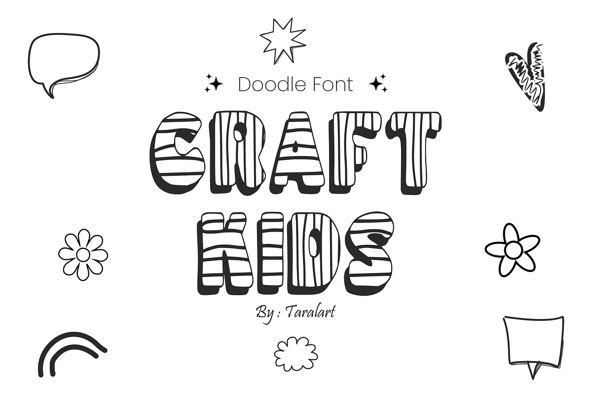 COLORING COMICS- Playful Doodle Font, a Sans Serif Font by KiddoGlyphs Studio (Photo 3 of 3)