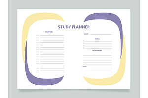 Study Daily Planner Worksheet