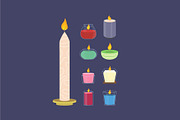 Candles Illustration Set, an Object Illustration by studiogstock (Thumbnail 2 of 3)