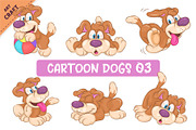 Set of Cartoon Dogs 03. Clipart., an Animal Illustration by KENO Mascots (Thumbnail 1 of 7)