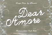 Dear Amore Handwritten Ink Font, a Script Font by Nonceni (Thumbnail 1 of 11)