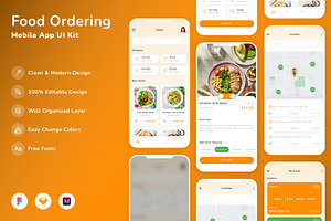 Food Ordering Mobile App UI Kit
