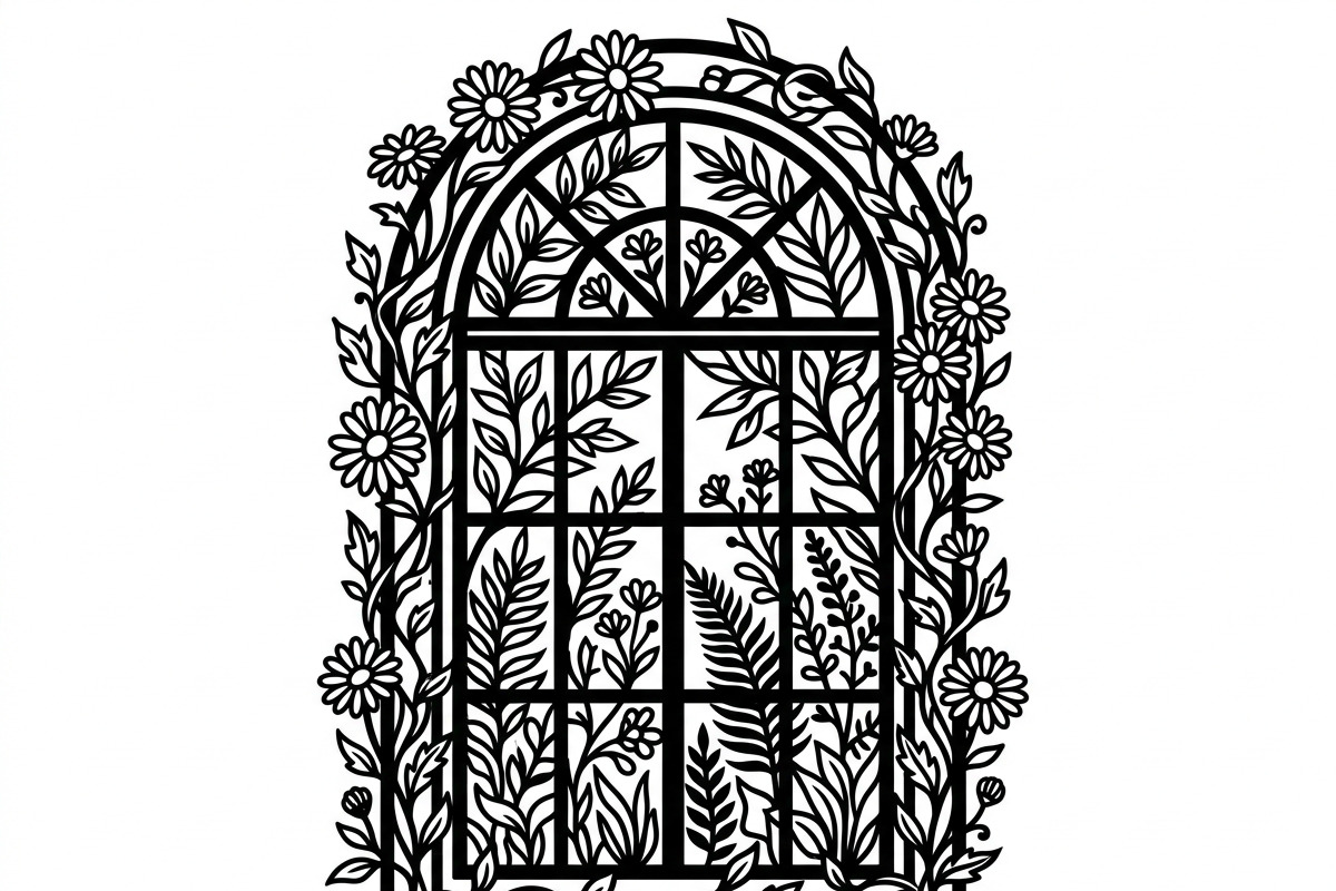 50 Floral French Window Ornament, a Decorative Illustration by Amazin_art (Photo 4 of 24)
