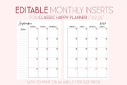 Editable Monthly Planner 7x9, a Stationery Template by EasyLifePlanners (Thumbnail 2 of 2)